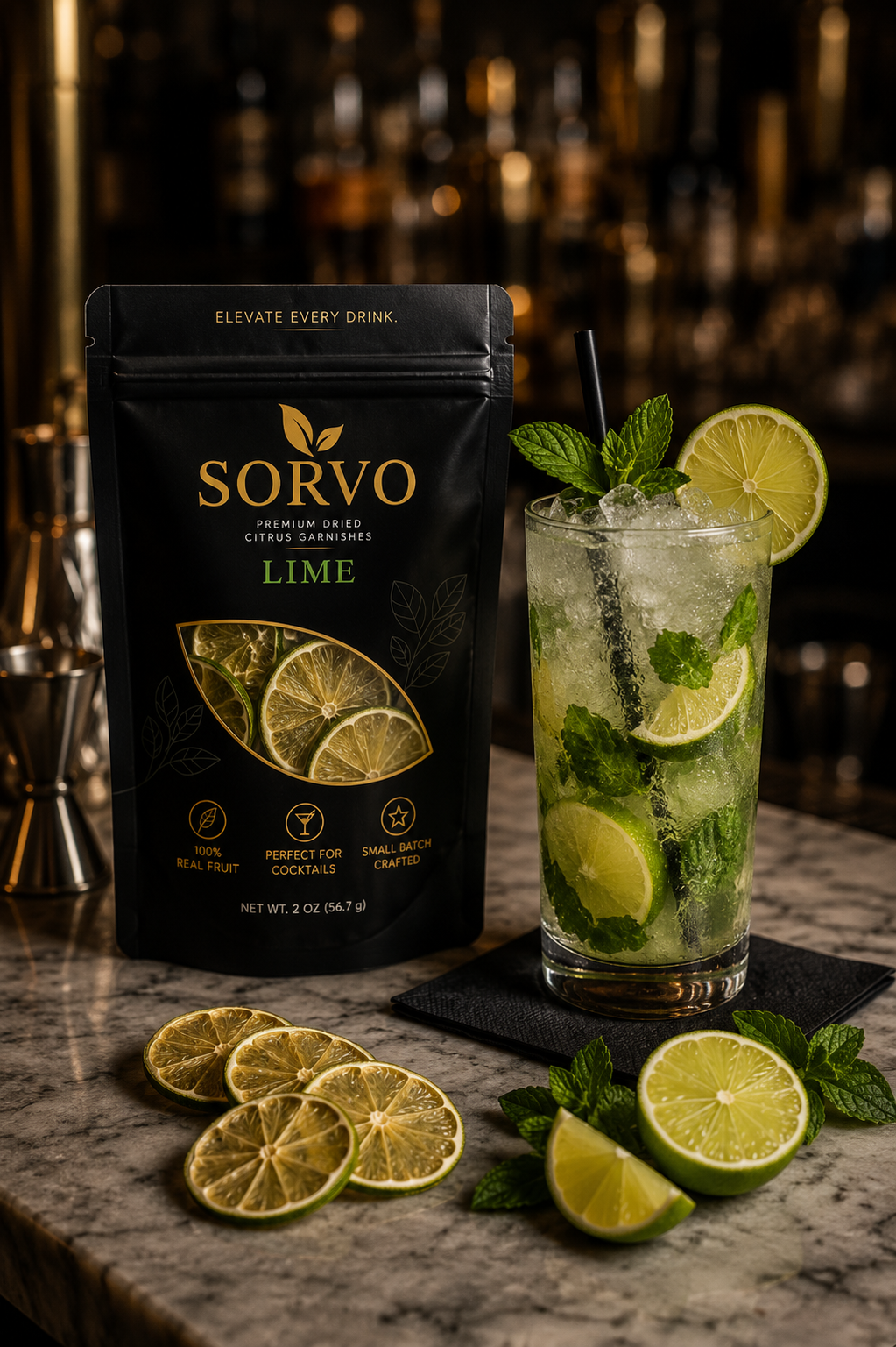 Premium Dried Lime Garnish